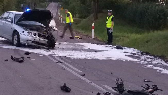 Wronki Wielkie. Kolejny śmiertelny wypadek na Mazurach z udziałem motocyklisty