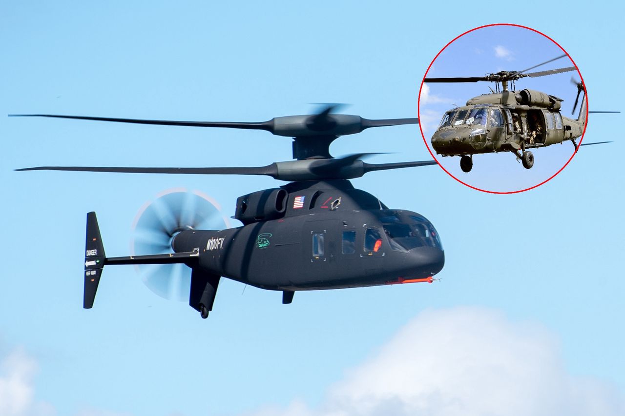 Nowy śmigłowiec US Army to gigant przy Black Hawku - SB1 Defiant i Black Hawk