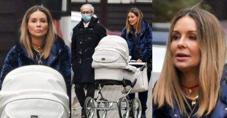 Małgorzata Rozenek stroi miny podczas spaceru z Henryczkiem i jego dziadkami (ZDJĘCIA)