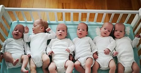 Sześcioraczki mają już 2 lata. Zdjęcie z wakacji hitem sieci