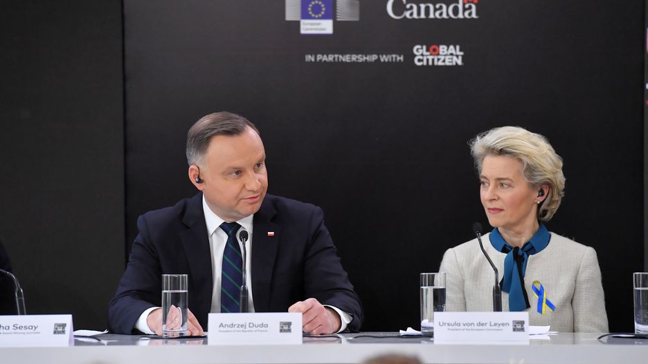 Andrzej Duda i  Ursula von der Leyen