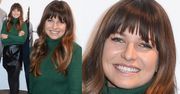 Lewandowska w zielonym golfie chałturzy na otwarciu butiku (FOTO)