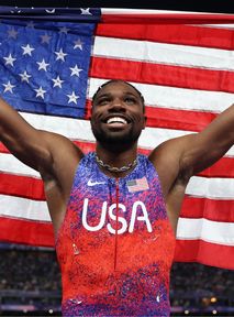 Noah Lyles's powerful message after winning 100-metre sprint Olympic gold