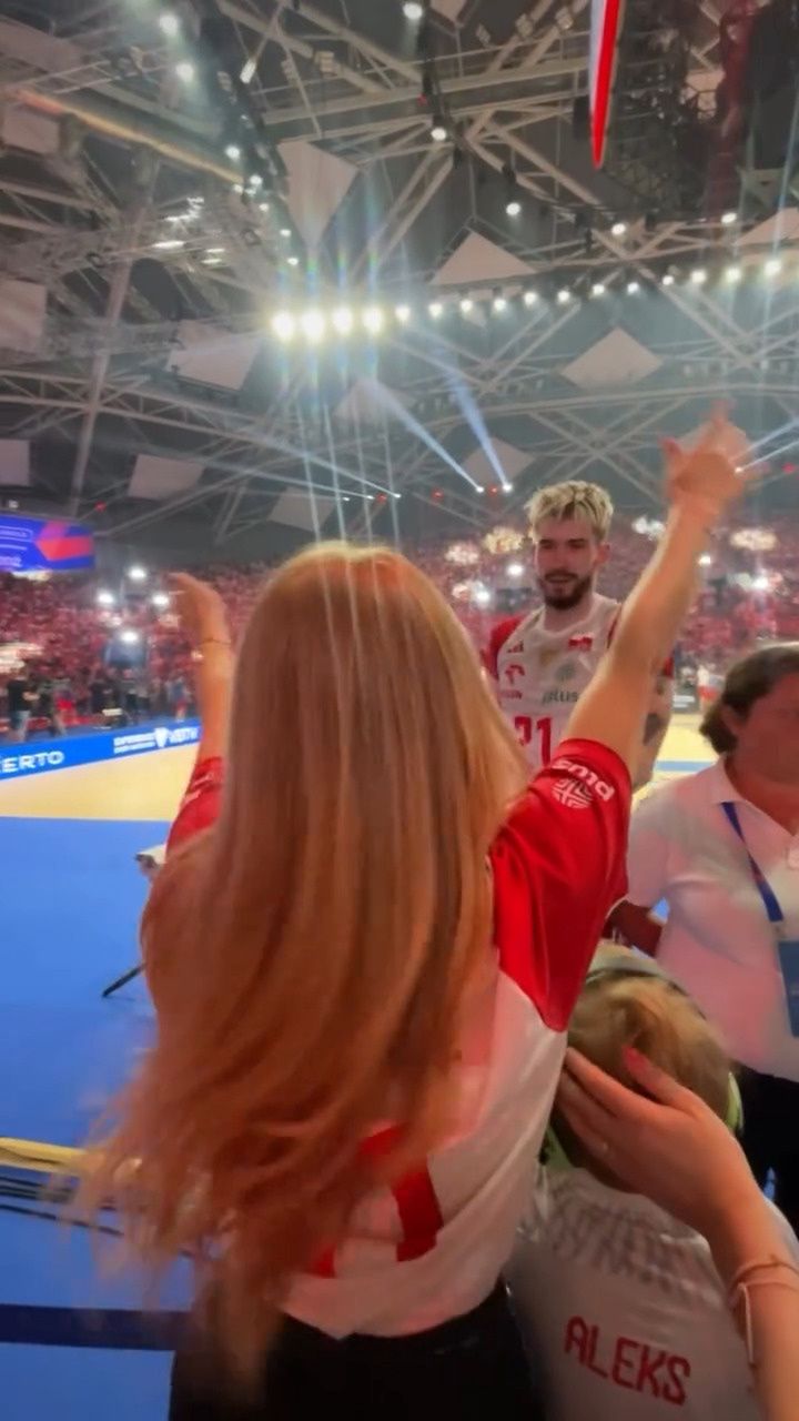 Tomasz Fornal i Sylwia Gaczorek tuż po meczu Polski ze Słowenią