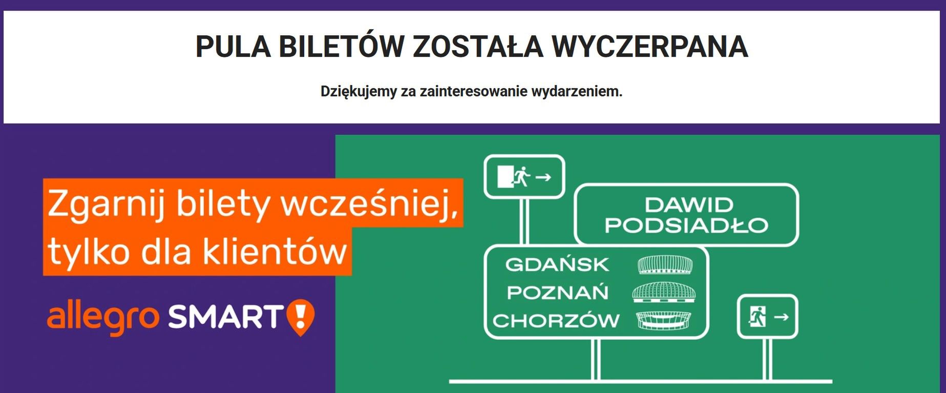 Bilety na koncert zostały wyprzedane