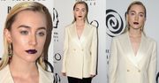 Smutna Saoirse Ronan z fioletowymi ustami
