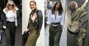 Modne spodnie khaki w stylizacjach celebrytek
