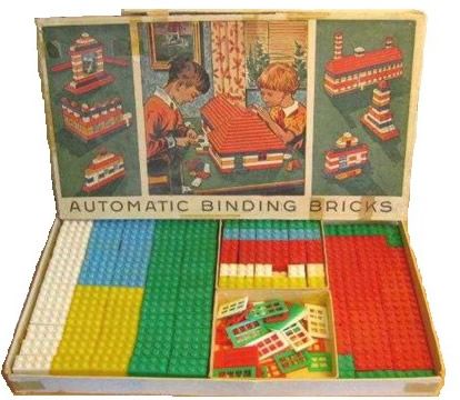 Jeden z pierwszych zestawów Automatic Binding Bricks