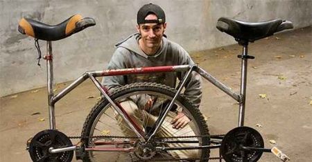 Ekstremalny rower, czyli Tandem Unicycle (wideo)