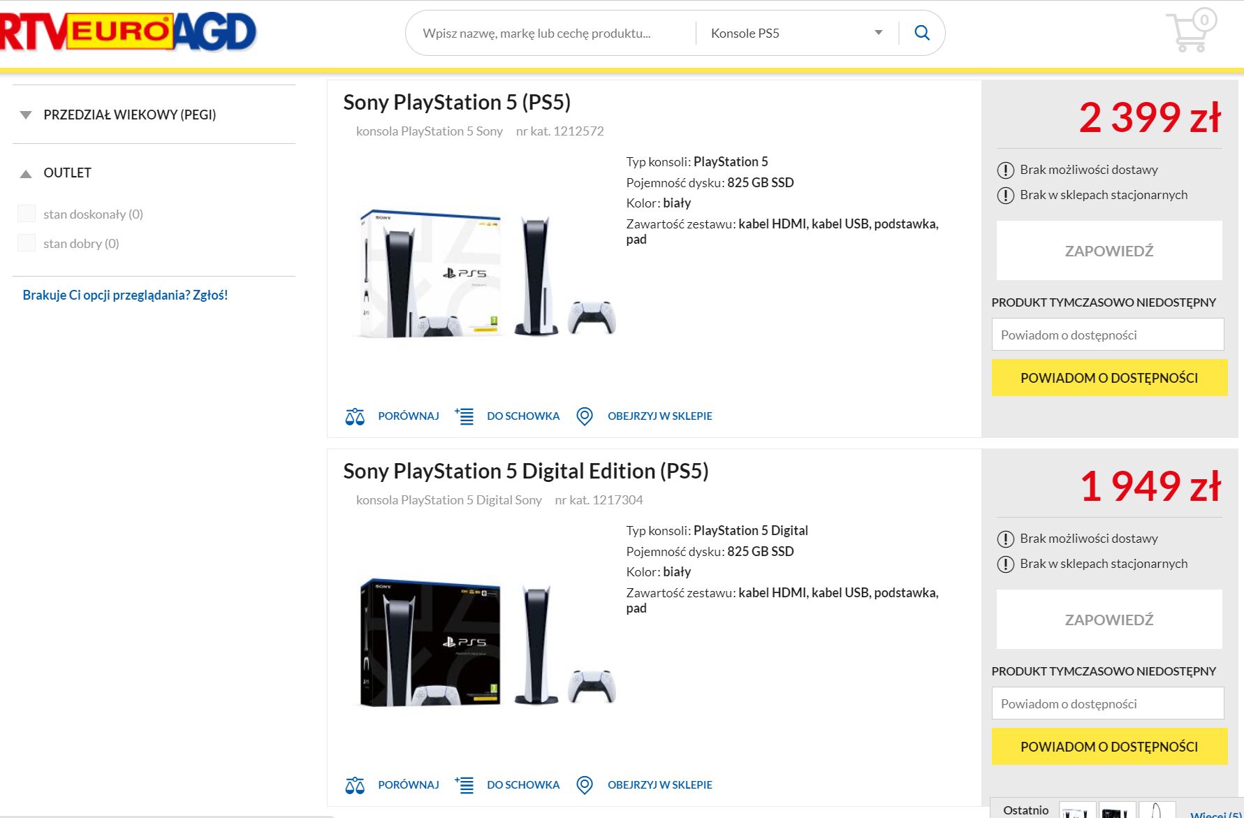 ps5 rtv euro agd