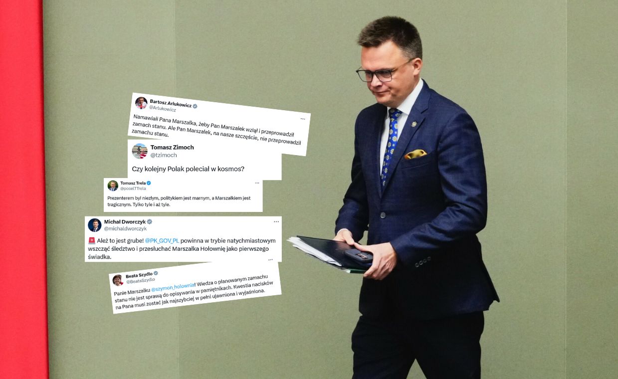 "Kolejny Polak poleciał w kosmos". Nie milkną echa słów Hołowni