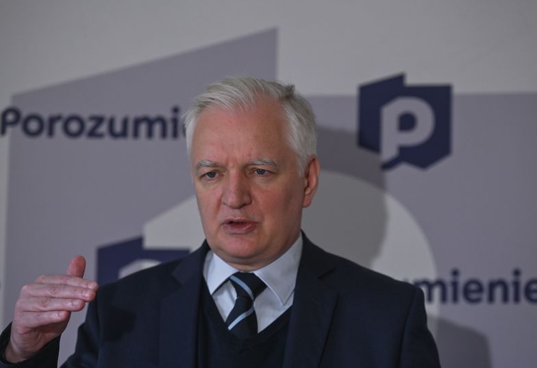 The leader of the Agreement political party, Jarosaw Gowin, seen at a press conference in the party office in Krakow.
On Saturday, May 28, 2022, in Krakow, Poland. (Photo by Artur Widak/NurPhoto via Getty Images)