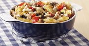Pikantne penne z pomidorami i makrelą