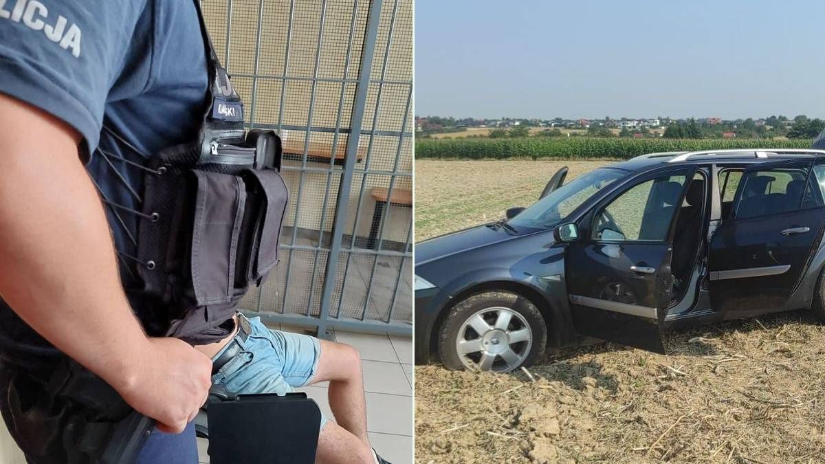 Pościg ulicami Lublina. Kierowca zakopał się na polu