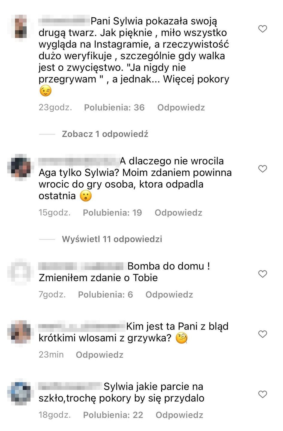 Komentarze po występie Sylwii Bomby w "99 - Gra o wszystko"