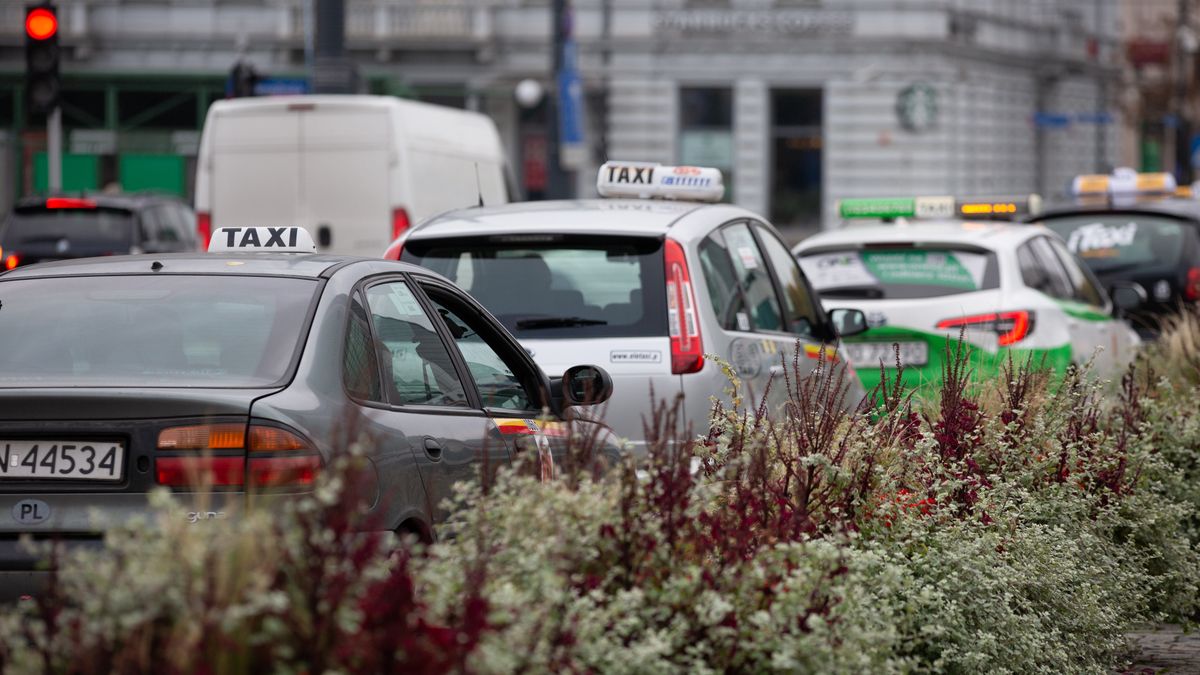taxi taksówka postój taksówek taksówkarz 