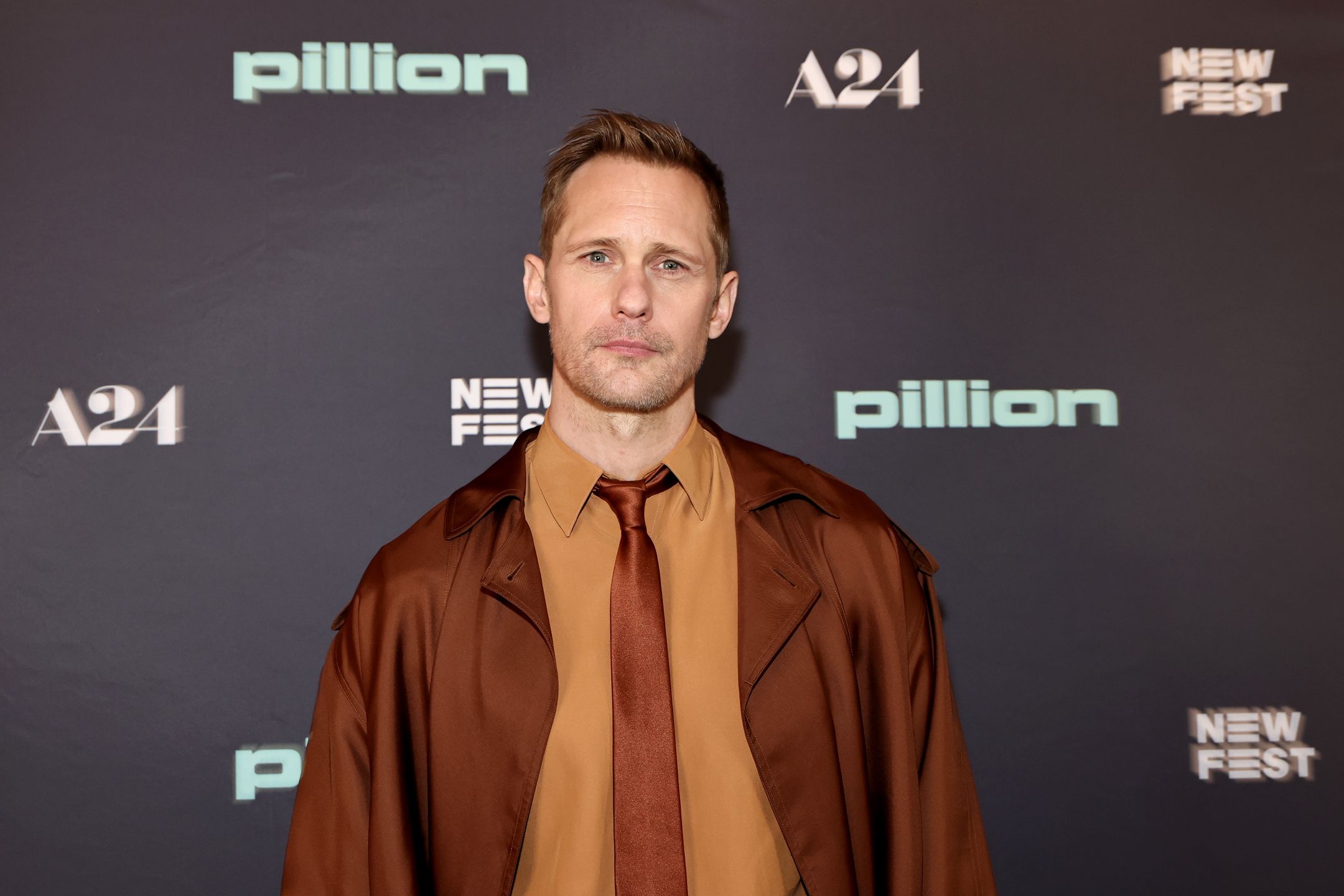 NEW YORK, NEW YORK - FEBRUARY 02: Alexander Skarsgård attends the "Pillion" New York Screening at SVA Theater on February 02, 2026 in New York City. (Photo by Jamie McCarthy/Getty Images)