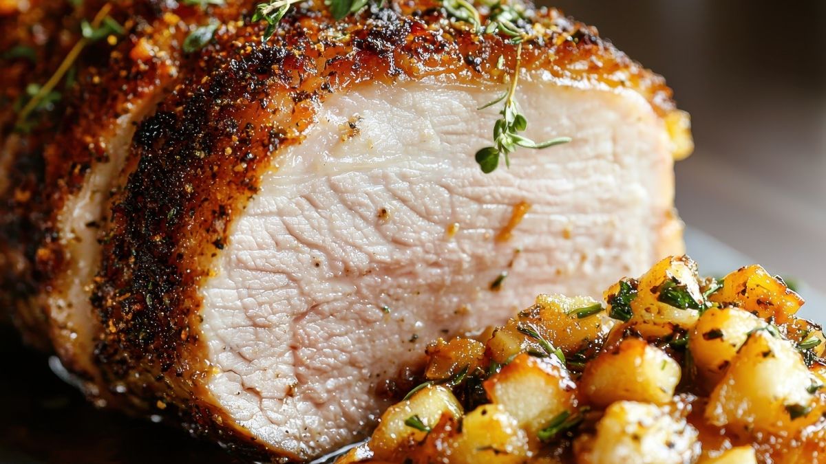 Soczysty pieczony schab