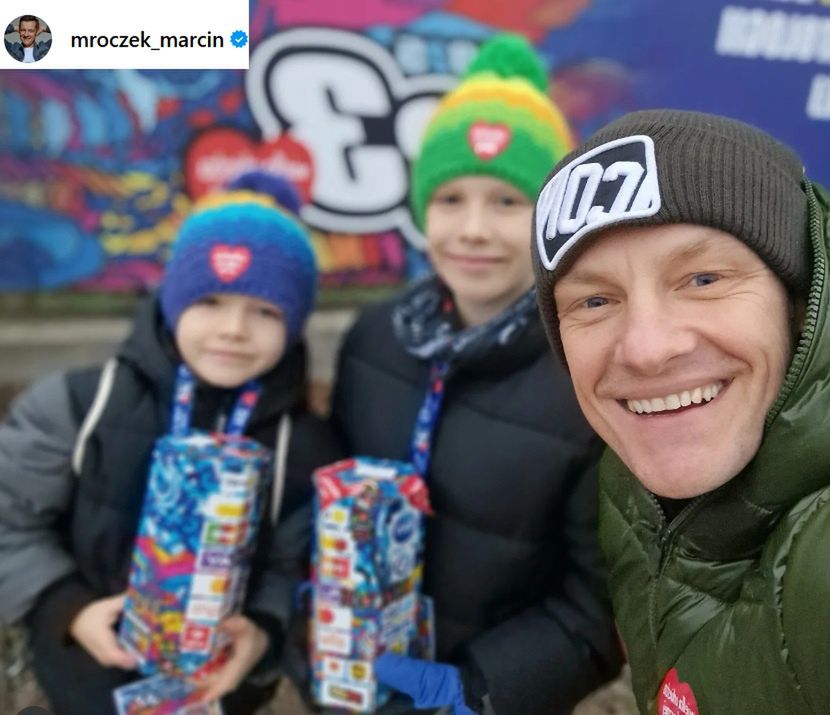 Marcin Mroczek z synami