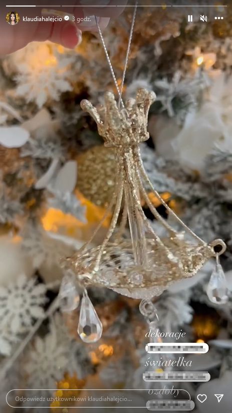 Klaudia Halejcio udekrowała willę na święta