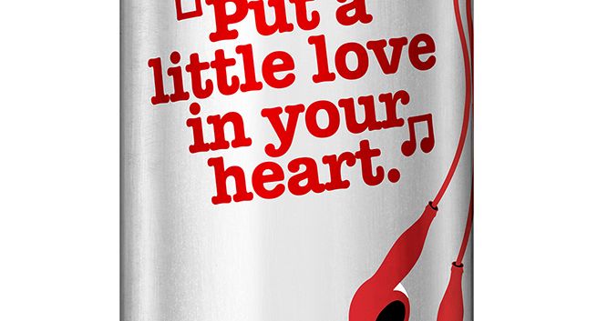 Teksty z piosenek na butelkach i puszkach Coca-Coli