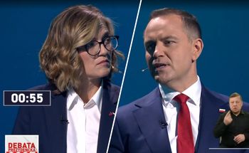 Biejat przypomniała Nawrockiemu słowa Kaczyńskiego. "Nie jest panu wstyd?"