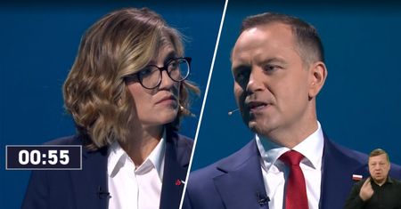 Biejat przypomniała Nawrockiemu słowa Kaczyńskiego. "Nie jest panu wstyd?"