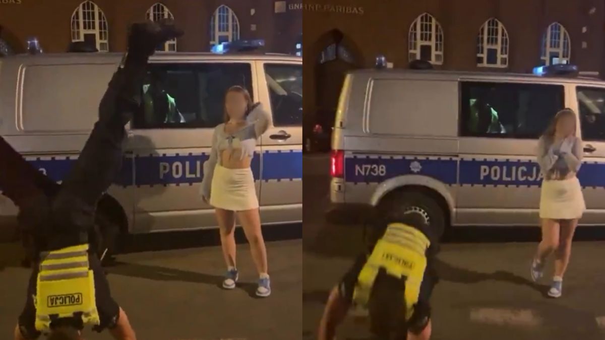 Policjant zrobił to przed obywatelką . Burza w sieci