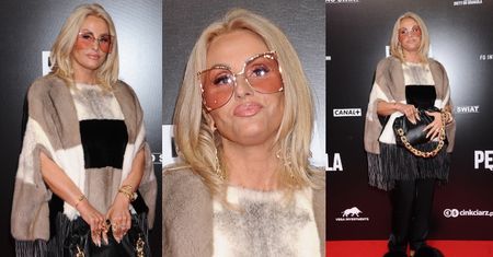 "Królowa życia" Dagmara Kaźmierska bryluje na premierze "Pętli" z torebką za ponad 13 TYSIĘCY i włochatymi kapciami (ZDJĘCIA)