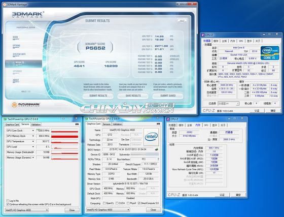 Intel Haswell Core i5 procesor próbka inżynieryjna grafika HD 4600 wydajność 3DMark Vantage
