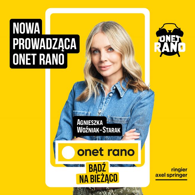 Agnieszka Woźniak-Starak prowadzącą „Onet Rano”