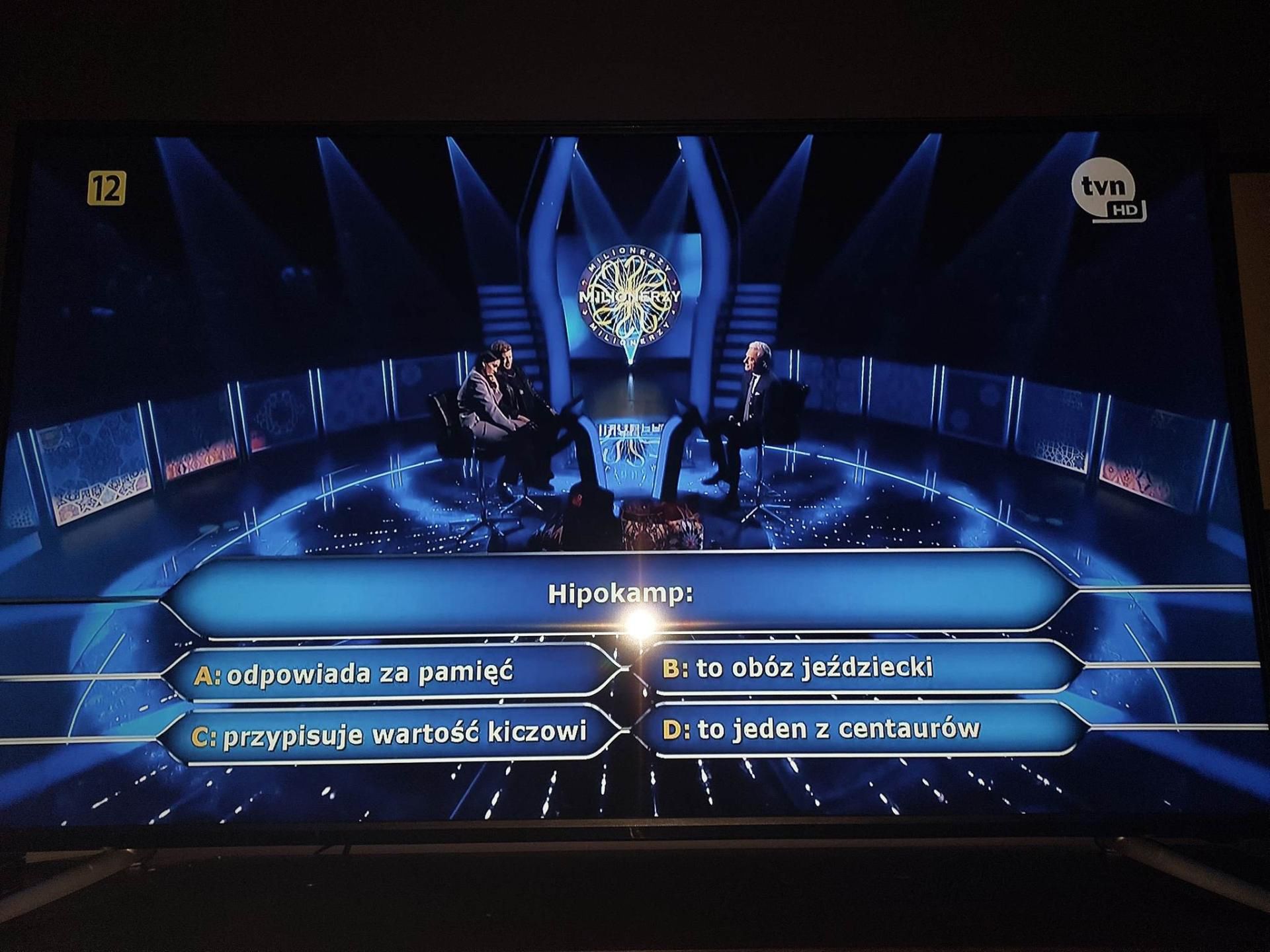 W &quot;Milionerach&quot; pojawiło się pytanie o kluczowy element mózgu