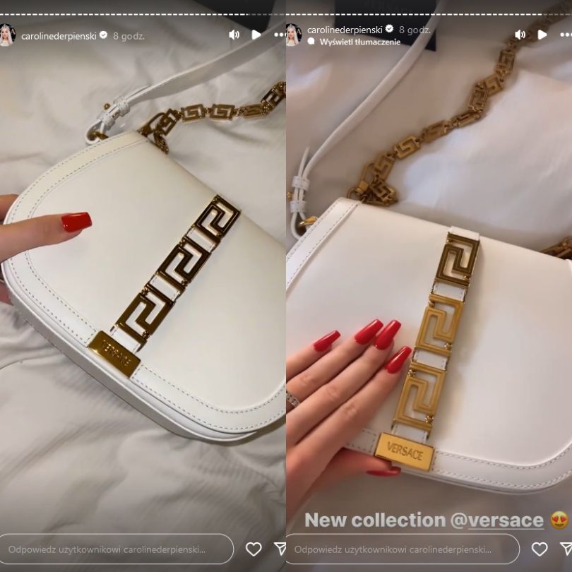 Caroline Derpienski chwali się dodatkami od Versace