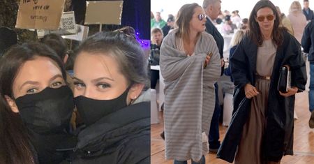 Podbudowana Kinga Rusin strajkuje z córką Polą Lis: "Tego się nie da olać" (ZDJĘCIA)