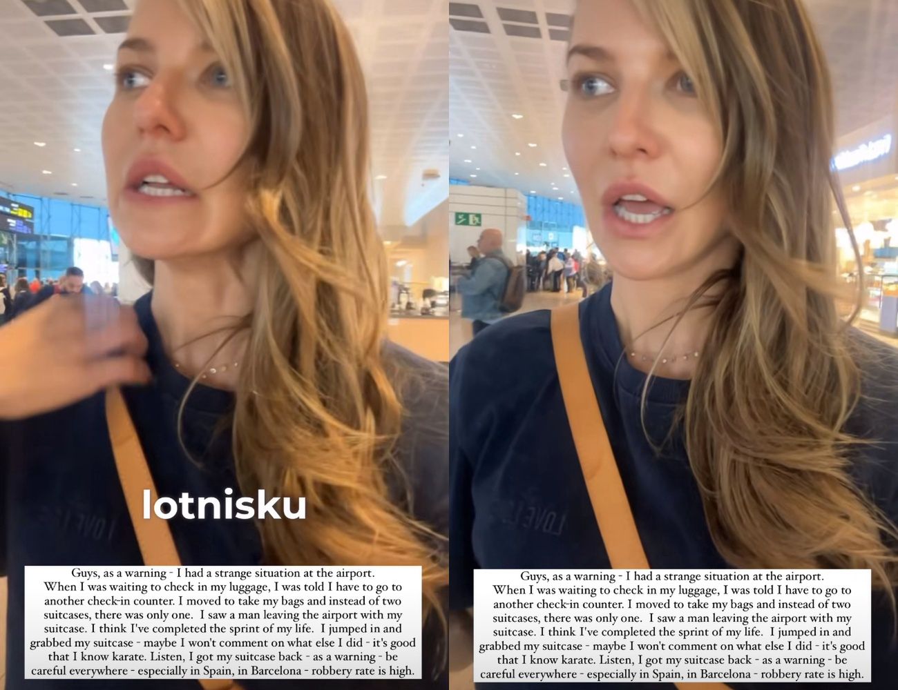 Lewandowska przeżyła stres na lotnisku. Ktoś chciał ją okraść
