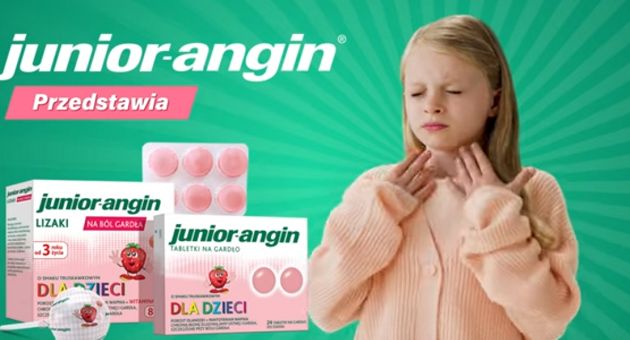Polecanka-rymowanka reklamuje junior angin