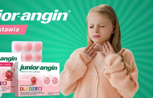 Polecanka-rymowanka reklamuje junior angin