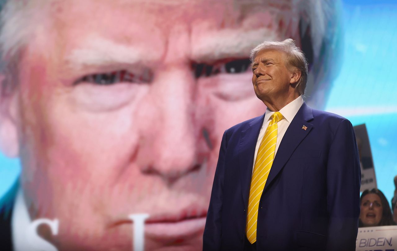 Donald Trump during an election rally in Phoenix, Arizona