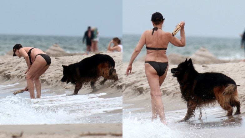 Wodne figle Grażyny Szapołowskiej i jej pieska