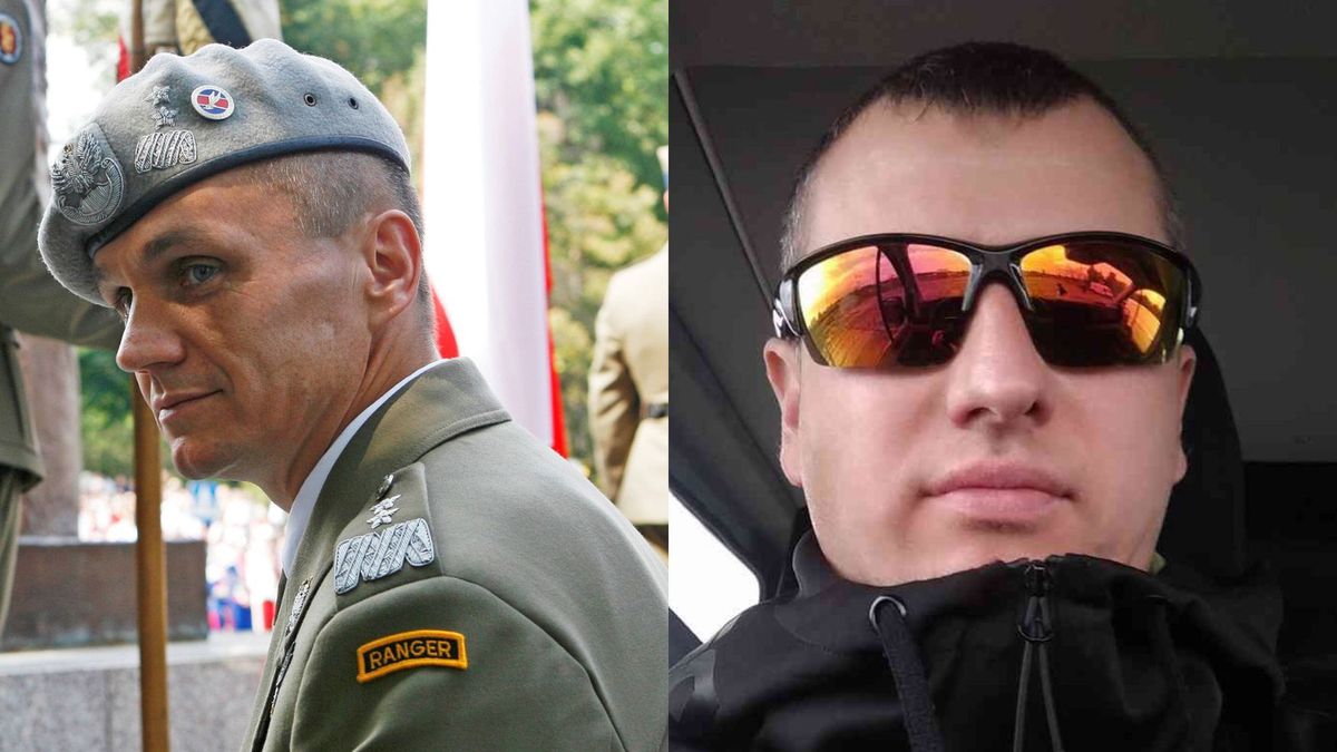 Generał Polko ( z lewej) o poszukiwaniach podejrzewanego o zabicie synka Grzegorza Borysa (z prawej): 