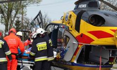 Słubice. Groźny wypadek na drodze krajowej, lądował helikopter LPR