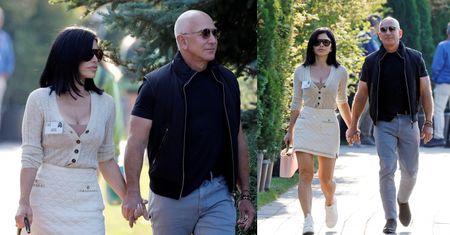 Jeff Bezos i odpicowana Lauren Sanchez przybywają na "letni obóz miliarderów". Ukochana założyciela Amazona ma NOWĄ FRYZURĘ (ZDJĘCIA)