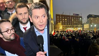 TVP donosi o TŁUMACH protestujących w obronie stacji. Internauci pokazują zdjęcia