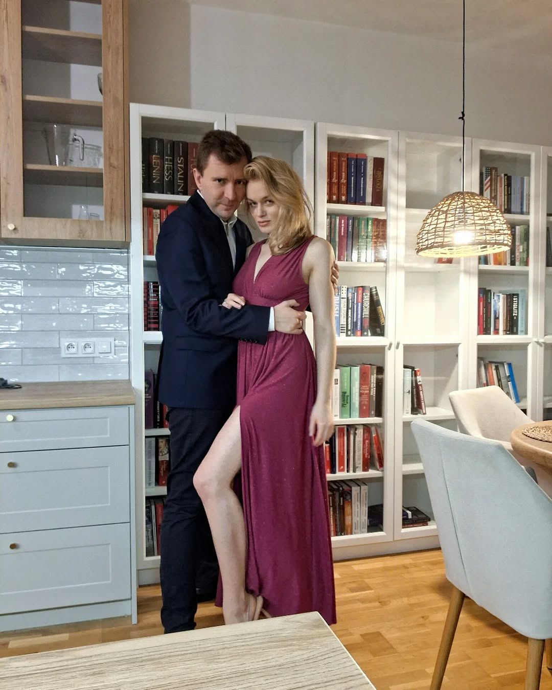 Łukasz Schreiber z żoną Weroniką.