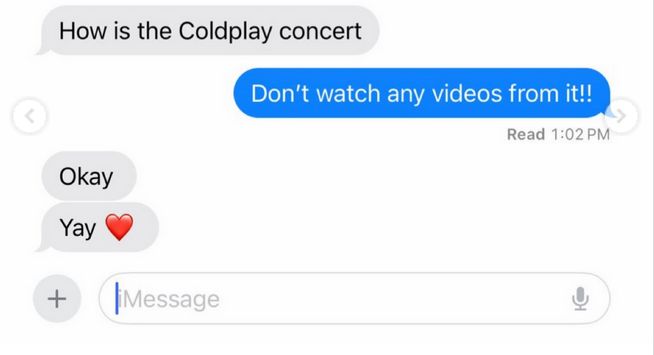 "Jaki był koncert Coldplay? - Nie oglądaj żadnego wideo!"