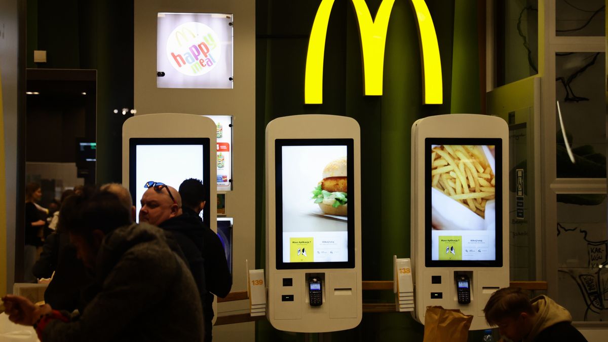 McDonald's Restaurant In Krakow
A view of McDonald's restaurant in Krakow, Poland on April 19, 2024. (Photo by Jakub Porzycki/NurPhoto via Getty Images)
NurPhoto
company, fast-food, inside, mcdonalds, april 19, jakub porzycki, nurphoto, franchise, burgers, fries, global chain, american cuisine, quick service, food industry, golden arches, drive-thru, fast-casual, soft drinks, milkshakes, breakfast menu, international brand, food photography, photojournalism, travel destination, cultural icon