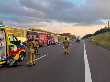 Poważny wypadek na A1. Motocyklista w szpitalu