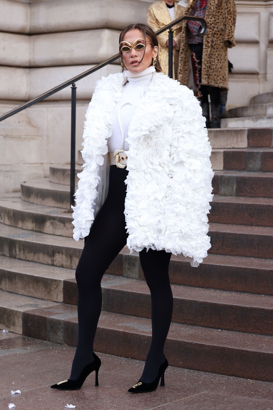 Jennifer Lopez na Fashion Weeku w Paryżu