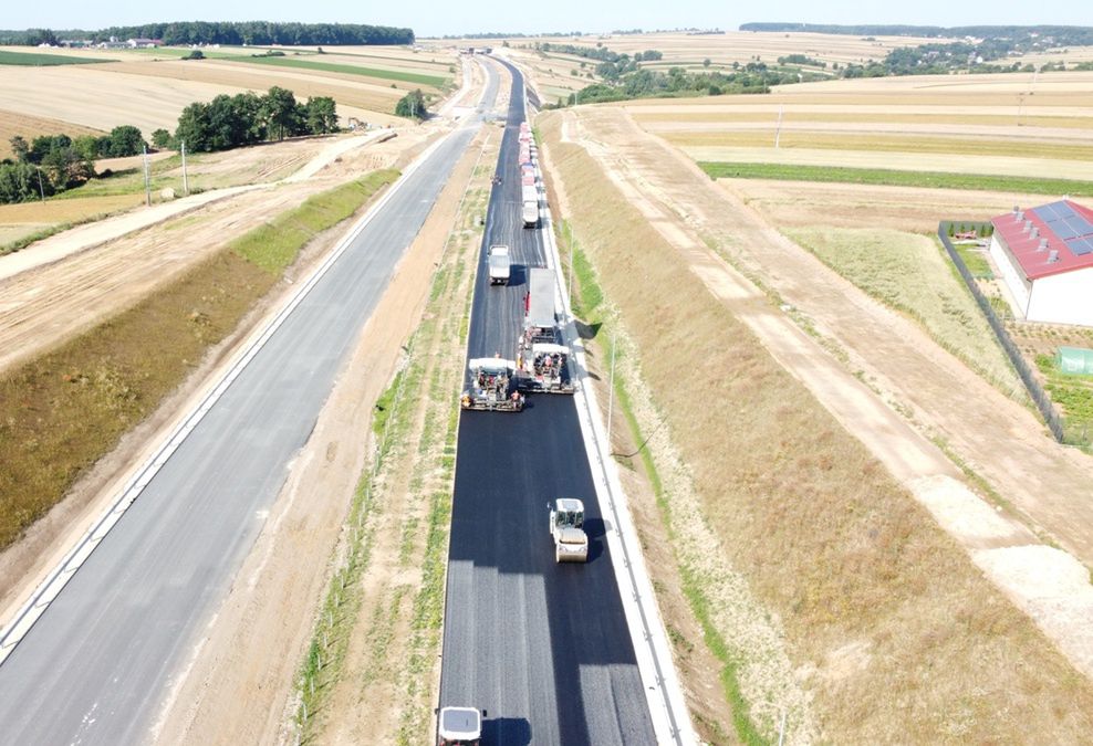 Budowa drogi ekspresowej S7 na odcinku Moczydło - Miechów (stan na lipiec 2023 r.)