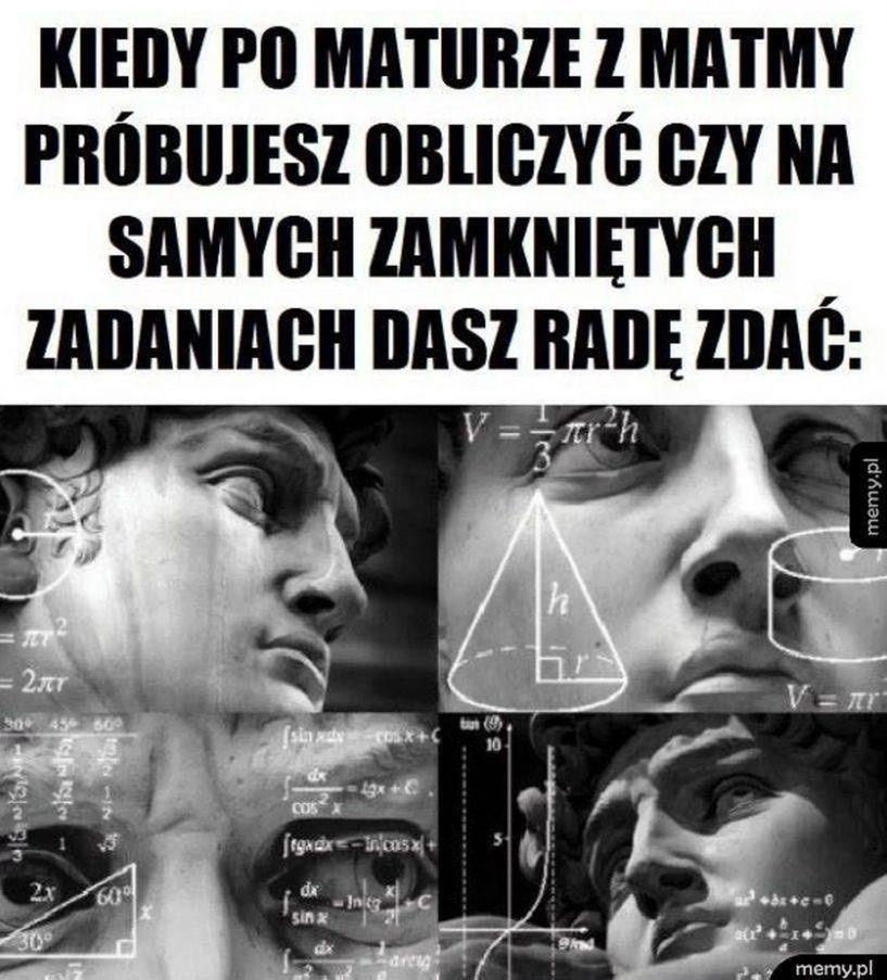 Matura z matematyk 2024, maturalne memy